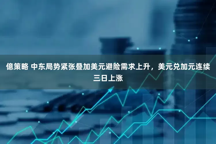 億策略 中东局势紧张叠加美元避险需求上升，美元兑加元连续三日上涨