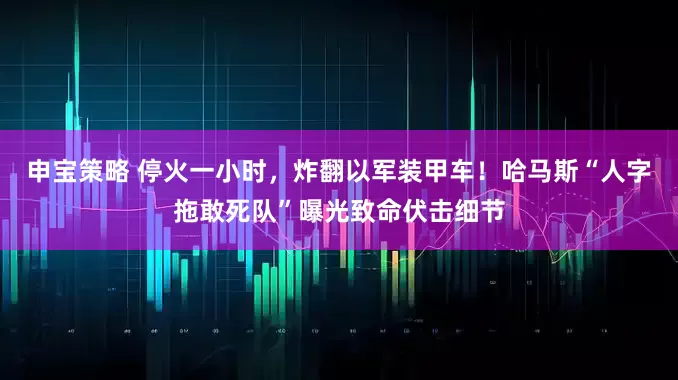 申宝策略 停火一小时，炸翻以军装甲车！哈马斯“人字拖敢死队”曝光致命伏击细节